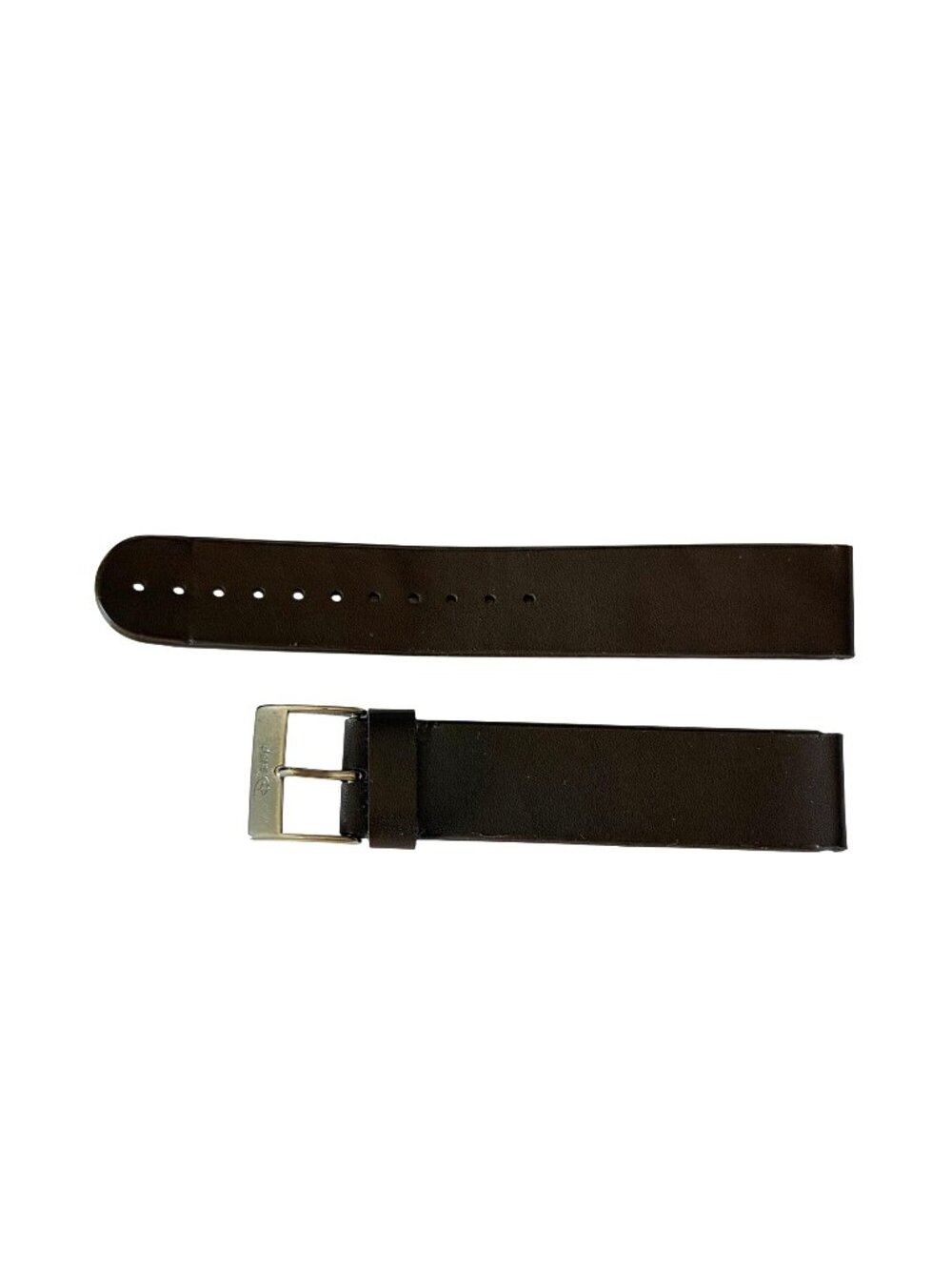 Vintage Disney Brown Leather Wrist Watch Strap Band USA 18mm Silver Buckle